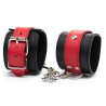 Generique Menottes de poignets Cuffy Noir-Rouge